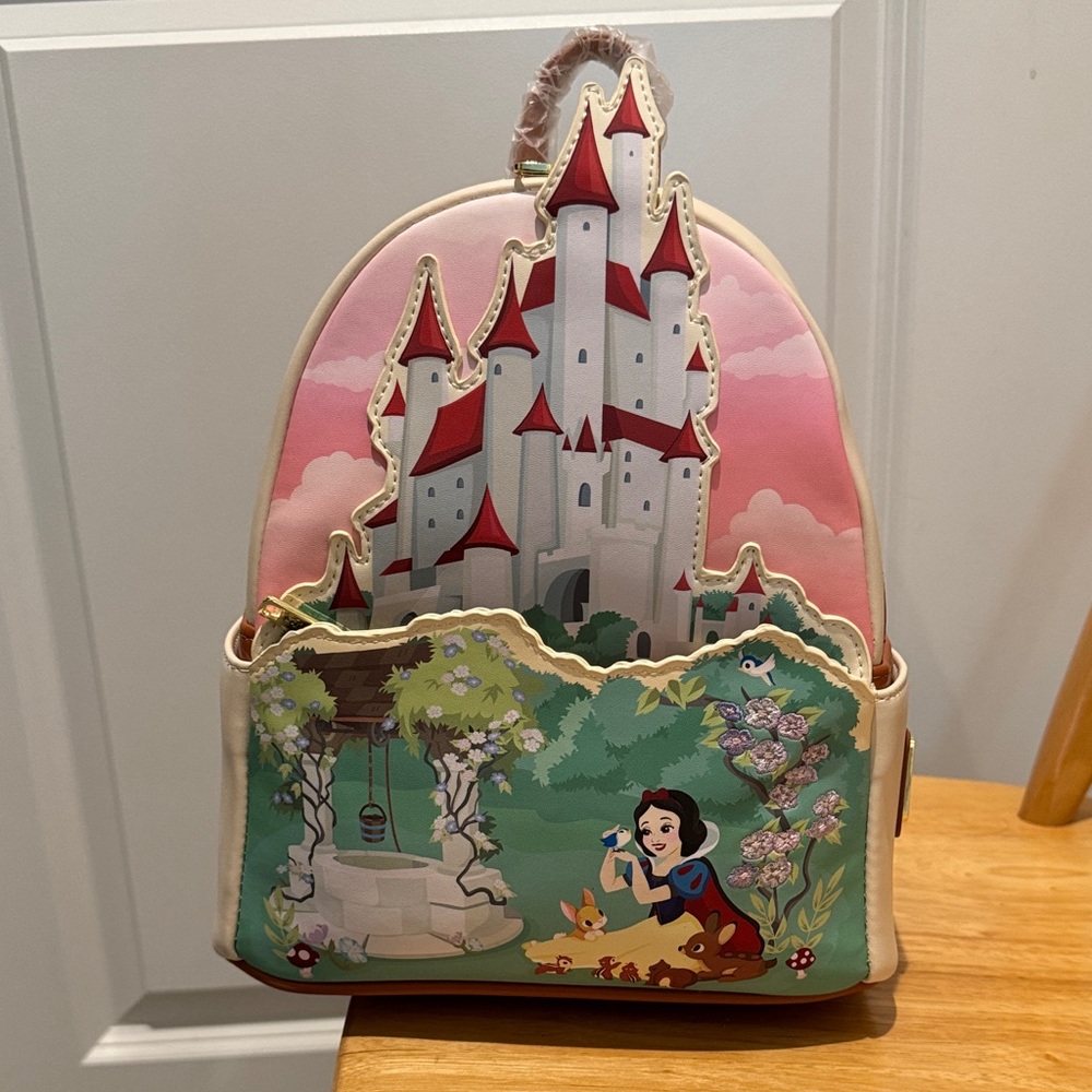 Disney Snow White Princess Backpack - Pink and Cream